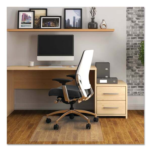 Floortex Chair Mat 45"x53", Rectangular Shape, Clear, for Hard Floor PF1213425EV